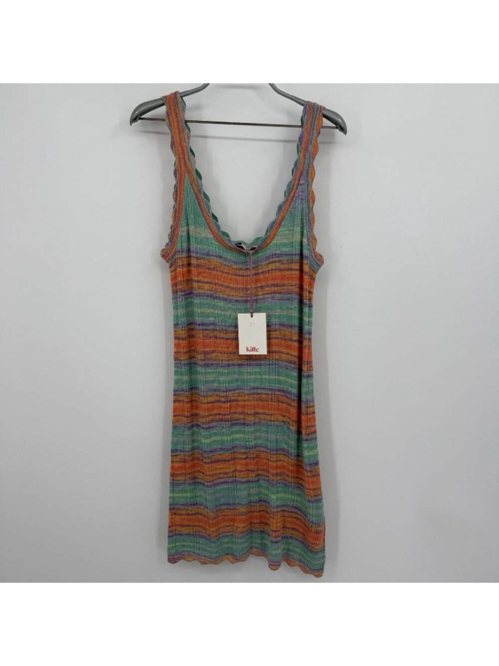 Kilte Collection Eloise Sleeveless Sunset Stripe Mini Dress size 3 L/XL $345 NWT